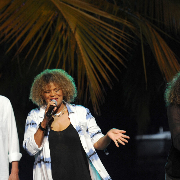 Exclusif - Julien Clerc, Philippe Lavil et Jocelyne Béroard (Kassav') - Jour 2 - Enregistrement de l'émission "Tous en Martinique, coeur d'Outremer" au Club Med Les Boucaniers, qui sera diffusée le 11 novembre à 21h05 sur France 3. Le 29 mai 2021 © Veeren / Bestimage