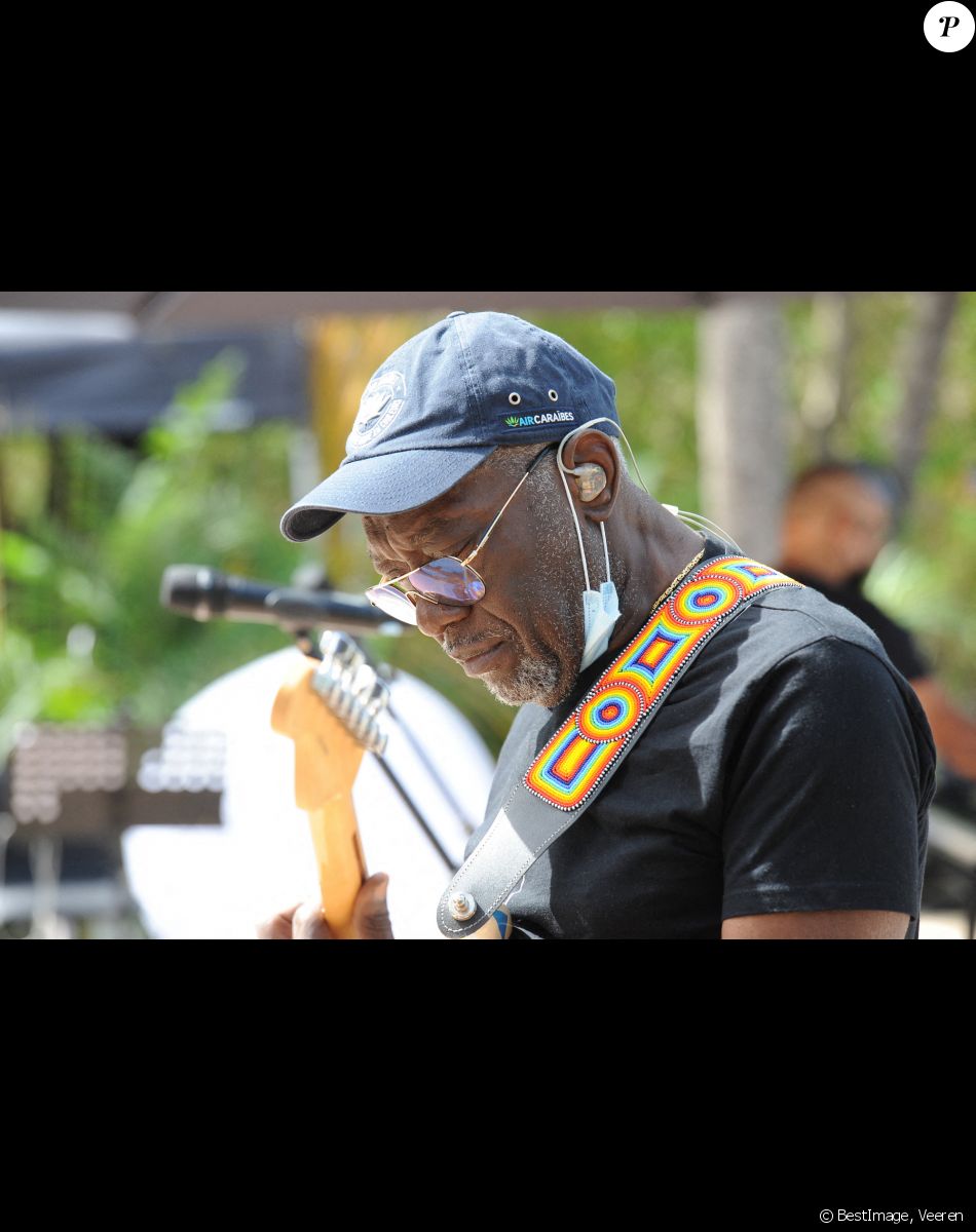 Exclusif - Jacob Desvarieux (Kassav') - Jour 1 - Répétitions - Enregistrement de l'émission "Tous en Martinique, coeur d'Outremer" au Club Med Les Boucaniers, qui sera diffusée le 11 novembre à 21h05 sur France 3. Le 28 mai 2021 © Veeren / Bestimage