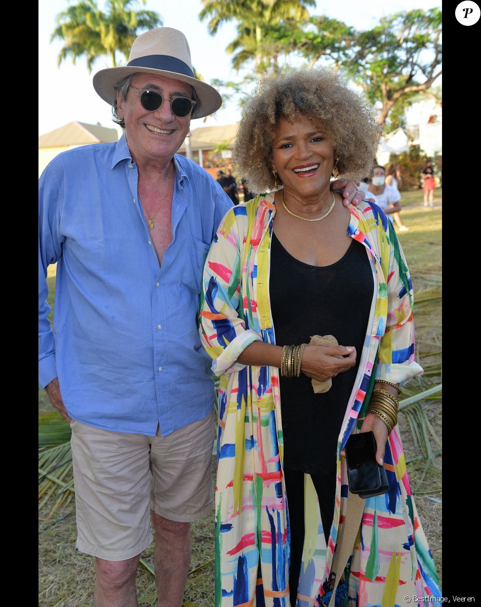 Exclusif - Philippe Lavil et Jocelyne Béroard (Kassav') - Jour 1 - Backstage - Enregistrement de l'émission "Tous en Martinique, coeur d'Outremer" au Club Med Les Boucaniers, qui sera diffusée le 11 novembre à 21h05 sur France 3. Le 28 mai 2021 © Veeren / Bestimage