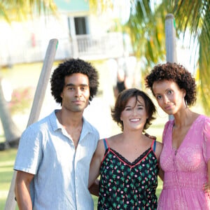 Exclusif - Julien Béramis, Béatrice de La Boulaye, Sonia Rolland - Jour 2 - Backstage - Enregistrement de l'émission "Tous en Martinique, coeur d'Outremer" au Club Med Les Boucaniers, qui sera diffusée le 11 novembre à 21h05 sur France 3. Le 29 mai 2021 © Veeren / Bestimage