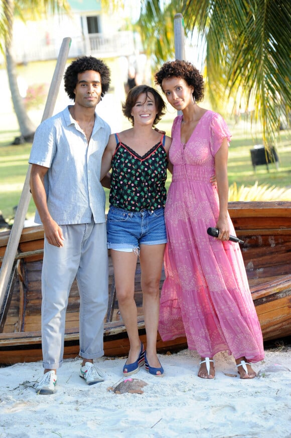 Exclusif - Julien Béramis, Béatrice de La Boulaye, Sonia Rolland - Jour 2 - Backstage - Enregistrement de l'émission "Tous en Martinique, coeur d'Outremer" au Club Med Les Boucaniers, qui sera diffusée le 11 novembre à 21h05 sur France 3. Le 29 mai 2021 © Veeren / Bestimage