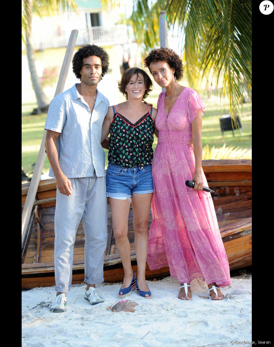 Exclusif - Julien Béramis, Béatrice de La Boulaye, Sonia Rolland - Jour 2 - Backstage - Enregistrement de l'émission "Tous en Martinique, coeur d'Outremer" au Club Med Les Boucaniers, qui sera diffusée le 11 novembre à 21h05 sur France 3. Le 29 mai 2021 © Veeren / Bestimage