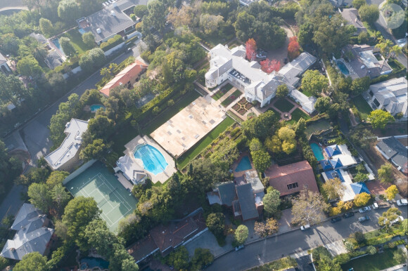 Exclusif - Vues aériennes de la maison où Paris Hilton va se marier avec Carter Reum. Los Angeles, le 8 novembre 2021. 