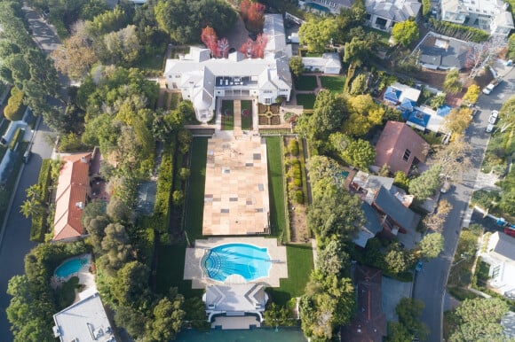 Exclusif - Vues aériennes de la maison où Paris Hilton va se marier avec Carter Reum. Los Angeles, le 8 novembre 2021. 