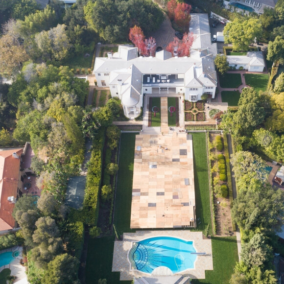 Exclusif - Vues aériennes de la maison où Paris Hilton va se marier avec Carter Reum. Los Angeles, le 8 novembre 2021. 