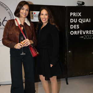 Exclusif - Nadia Farès, comédienne, marraine du prix du quai des orfèvres 2022 et Nathalie Marchak, scénariste et réalisatrice de la série policière "Les Siffleurs" avec Nadia Farès lors de la remise du prix du Quai des Orfèvres 2022 au nouveau siège de la police judiciaire à Paris (36 bastion) le 2 novembre 2022. @Didier Sabardin / Bestimage