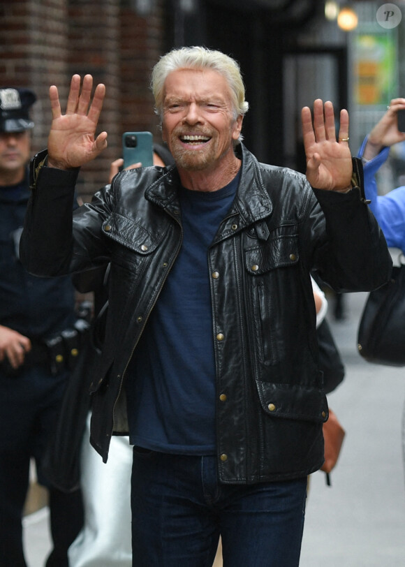 Sir Richard Branson - Les célébrités arrivent au Late Show à New York, le 13 juillet 2021 