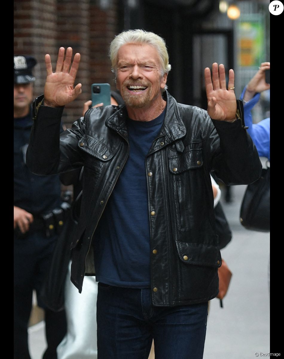 Sir Richard Branson - Les célébrités arrivent au Late Show à New York, le 13 juillet 2021