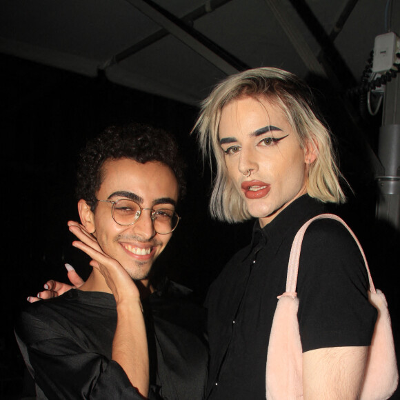 Exclusif - Bilal Hassani et Lucas Dorable (youtubeur) - Soirée Hot Spot au Centre Georges Pompidou à Paris, le 21 juin 2021. © Baldini/Bestimage 