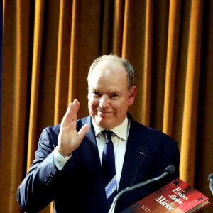 Le prince Albert II de Monaco particip à la séance inaugurale du centenaire de la renaissance de l'académie de la marine (1921-2021) à l'amphitéâtre Richelieu de la Sorbonne, à Paris, France, le 28 octobre 2021. © Dominique Jacovides/Bestimage 