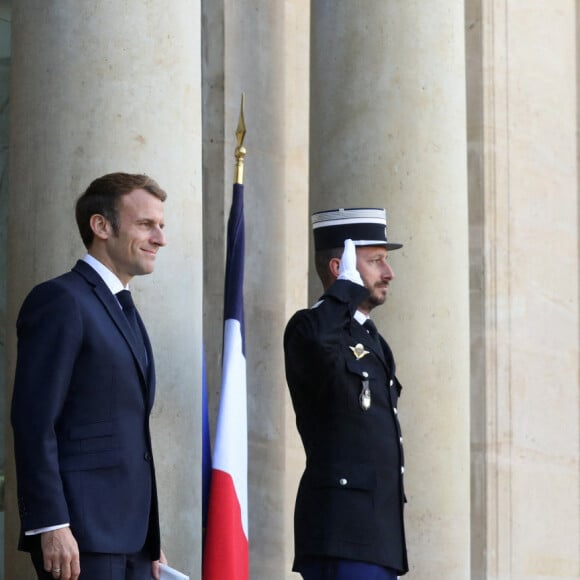 Le président de la République française, Emmanuel Macron reçoit le président d'Egypte, Abdel Fattah al-Sissi pour un entretien au palais de l'Elysée à Paris, France, le 12 novembre 2021.