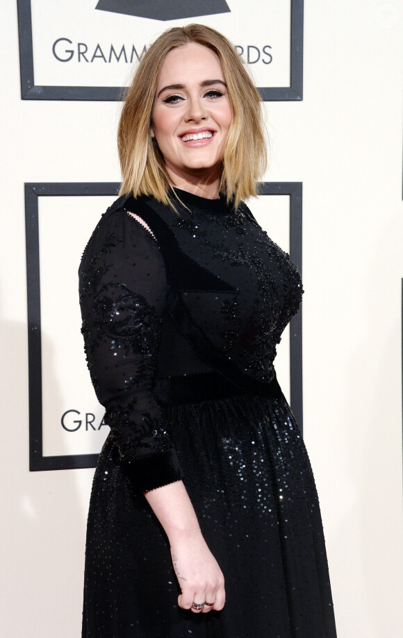 Adele - La 58ème soirée annuelle des Grammy Awards au Staples Center à Los Angeles, le 15 février 2016.