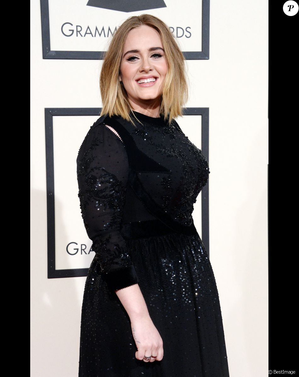 Adele - La 58ème soirée annuelle des Grammy Awards au Staples Center à Los Angeles, le 15 février 2016.