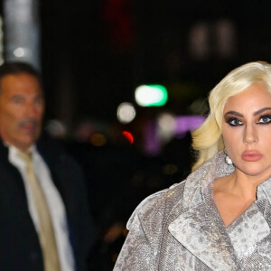 Lady Gaga à la sortie de son hôtel à New York, le 15 novembre 2021.