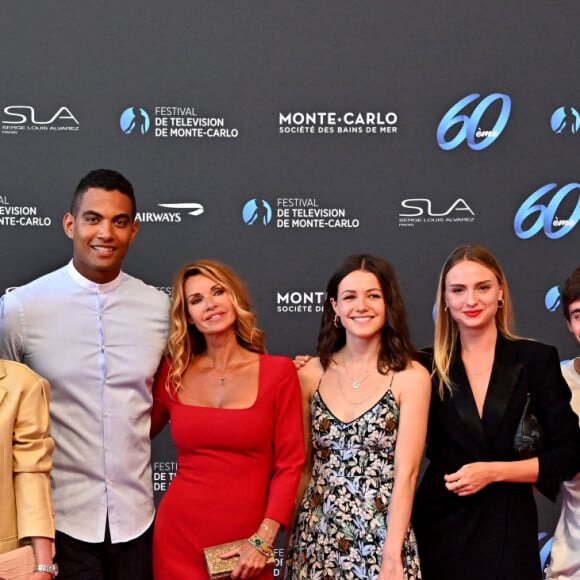 Samy Gharbi, Hector Langevin, Camille Genau, Terence Telle, Ingrid Chauvin, Julie Sassoust, Aurelie Pons ,Clement Remiens, Alexandre Brasseur et Catherine Marchal lors de la soirée d'ouverture du 60ème Festival de Télévision de Monte-Carlo au Grimaldi Forum à Monaco, le 18 juin 2021.  © Bruno Bébert/Bestimage 