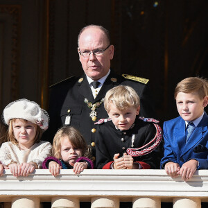 Prince Albert II of Monaco and his children Prince Jacques and Princess Gabriella during the Monaco National Day Celebrations in Monaco, on November 19, 2021 in Monaco. Photo by David Niviere/ABACAPRESS.COM 