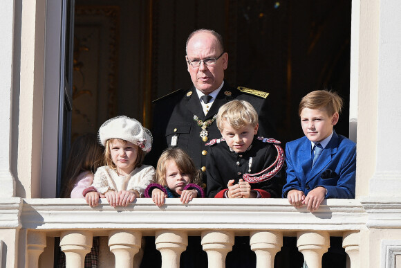 Prince Albert II of Monaco and his children Prince Jacques and Princess Gabriella during the Monaco National Day Celebrations in Monaco, on November 19, 2021 in Monaco. Photo by David Niviere/ABACAPRESS.COM 