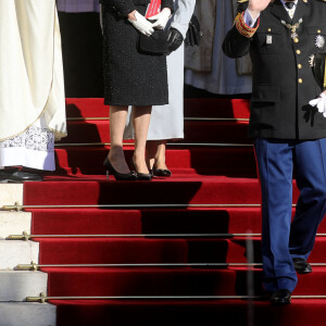 Le prince Albert de Monaco - Sorties de la cathédrale de Monaco après la messe d'action de grace avec Te Deum lors de la la fête nationale de Monaco le 19 novembre 2021. Dominique Jacovides / Bruno Bebert / Bestimage