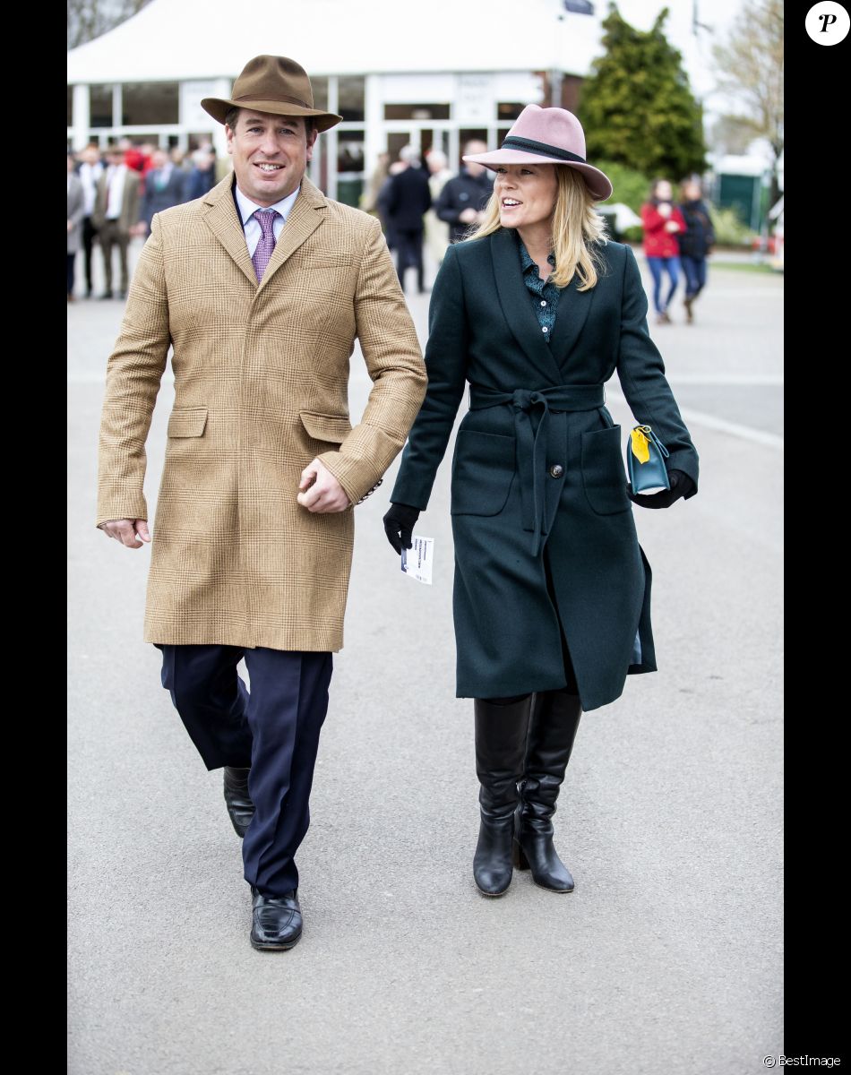 Peter Phillips, Autumn Phillips arrivent au Festival Cheltenham - Jour quatre, le 13 mars 2020.