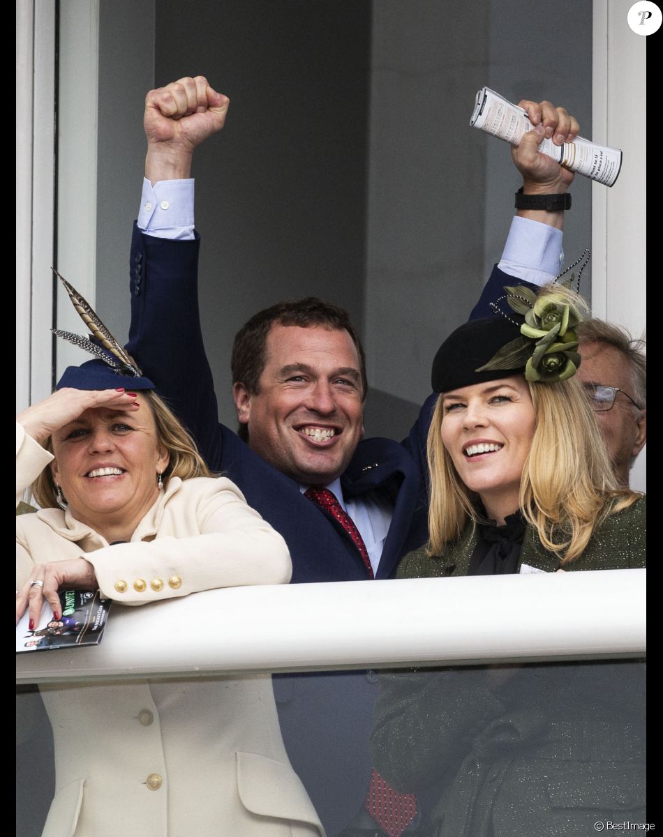 Peter Phillips, Autumn Phillips - Festival de Cheltenham à l'hippodrome de Cheltenham, Cheltenham, 10 mars 2020