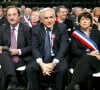 François Hollande, Dominique Strauss-Kahn et Martine Aubry - Meeting de Ségolène Royale, candidate à la présidentielle 2007 à Paris