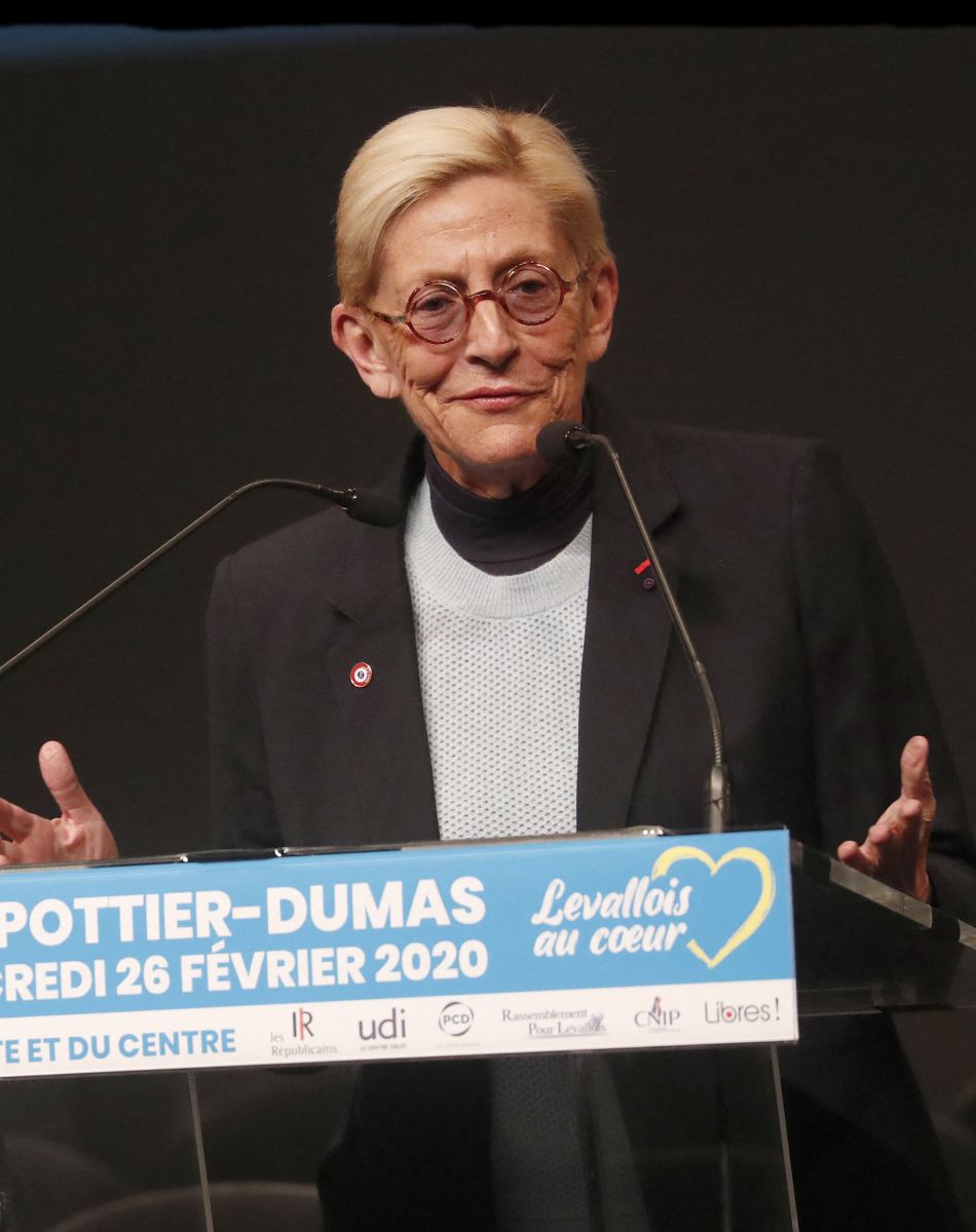 Isabelle Balkany - Réunion publique d' Agnès Pottier-Dumas pour la présentation de son programme et de ses colistiers. Levallois, Conservatoire Maurice Ravel, le 26 février 2020.