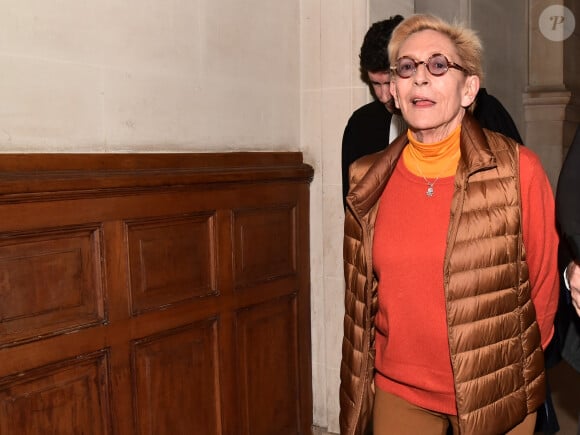 Isabelle Balkany à la sortie du tribunal de Paris pour un jugement en appel reporté au lendemain le 3 février 2020.