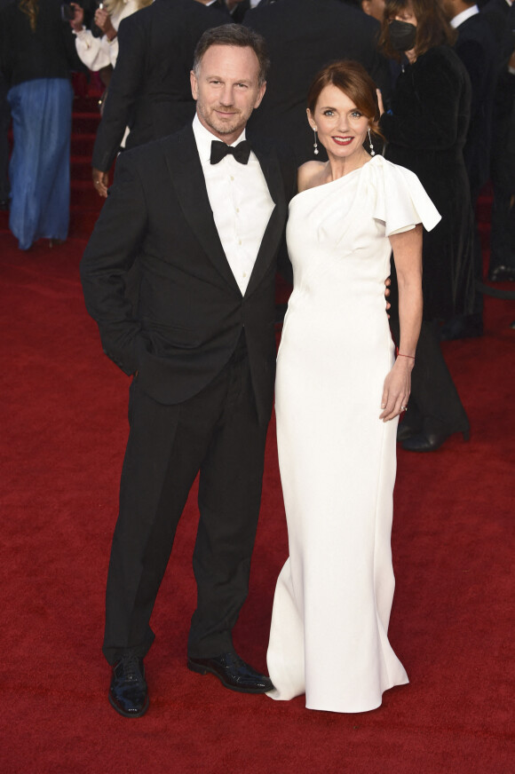 Geri Halliwell et son mari Christian Horner à l'avant-première mondiale du film "James Bond - Mourir peut attendre (No Time to Die)" au Royal Albert Hall à Londres, le 28 septembre 2021.
