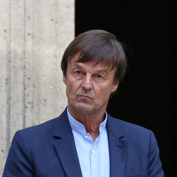 Passation de pouvoir entre le ministre de la Transition Ecologique et Solidaire, Nicolas Hulot et son successeur François de Rugy, au ministère de l'Ecologie, hôtel de Roquelaure, à Paris, le 4 septembre 2018.