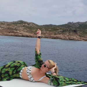 Paris Hilton en vacances en Corse en septembre 2021.