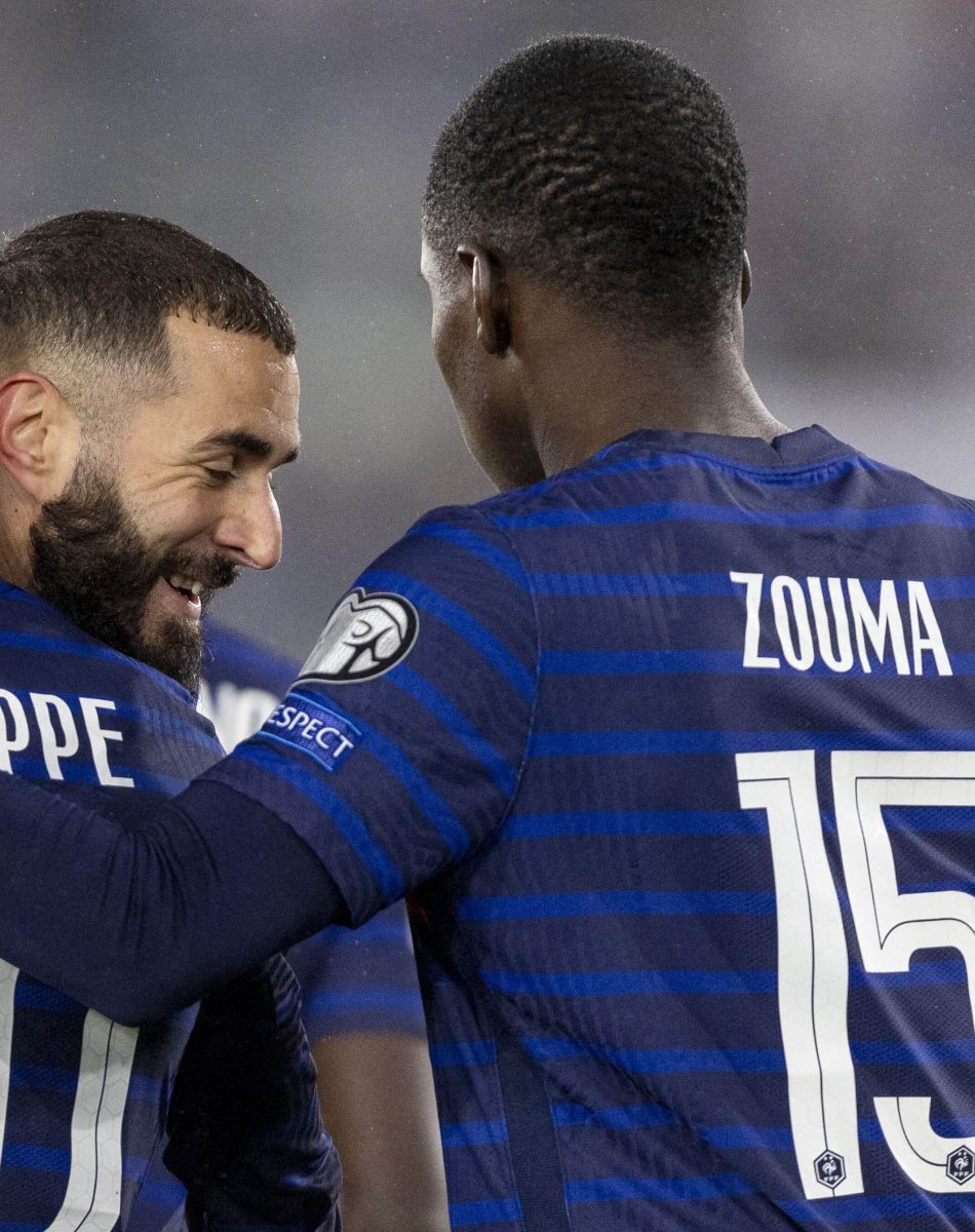 Karim Benzema - Match de qualification pour la Coupe Du Monde 2023 "Finlande - France (0-2)" au stade olympique d'Helsinki, le 16 novembre 2021.