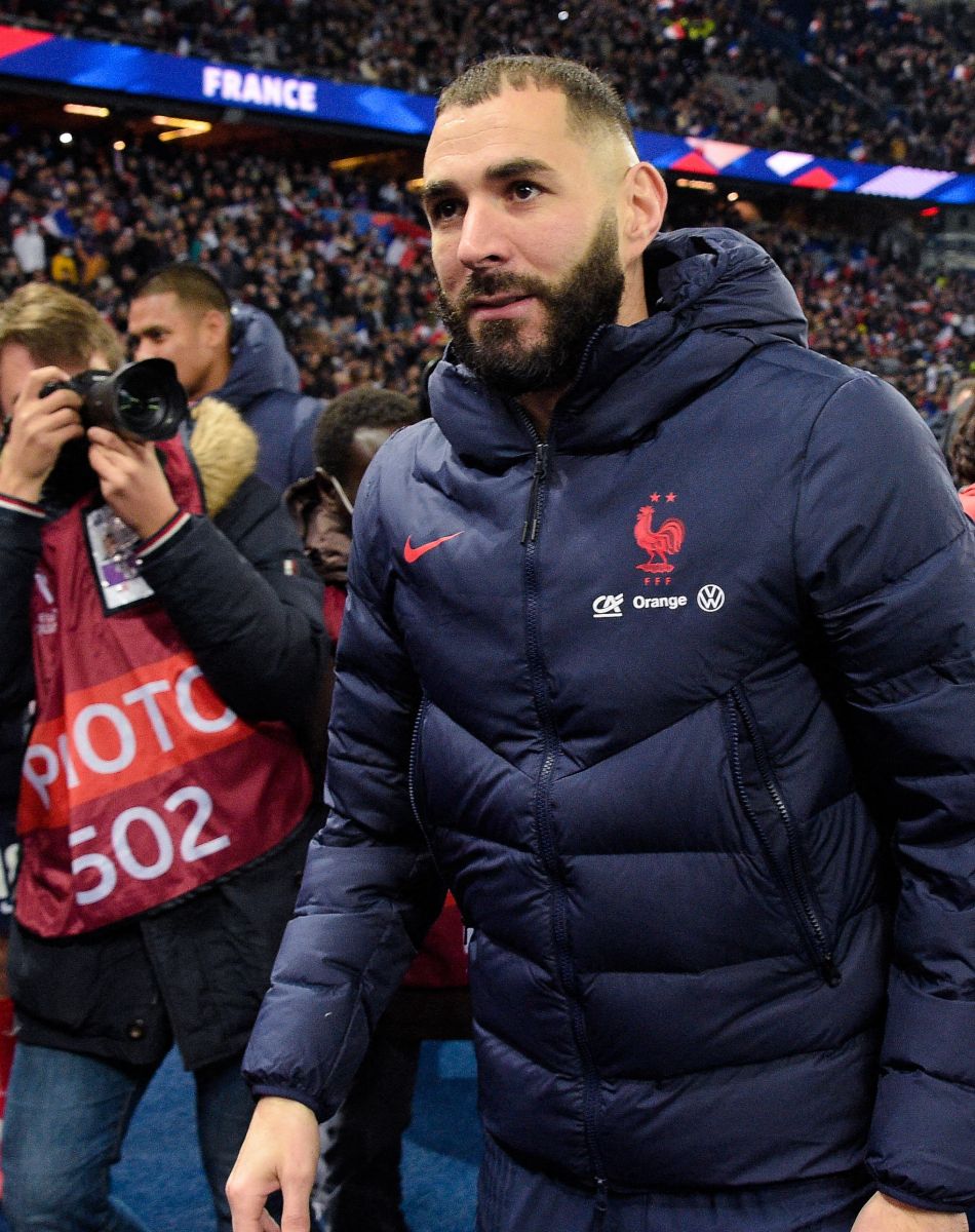 Karim Benzema (19 France) lors du match de football de qualification pour la Coupe du monde 2022 entre la France et le Kazakhstan au stade Parc des Princes à Paris, France, le 13 novembre 2021. La France a gagné 8-0. © Federico Pestellini/Panoramic/Bestimage