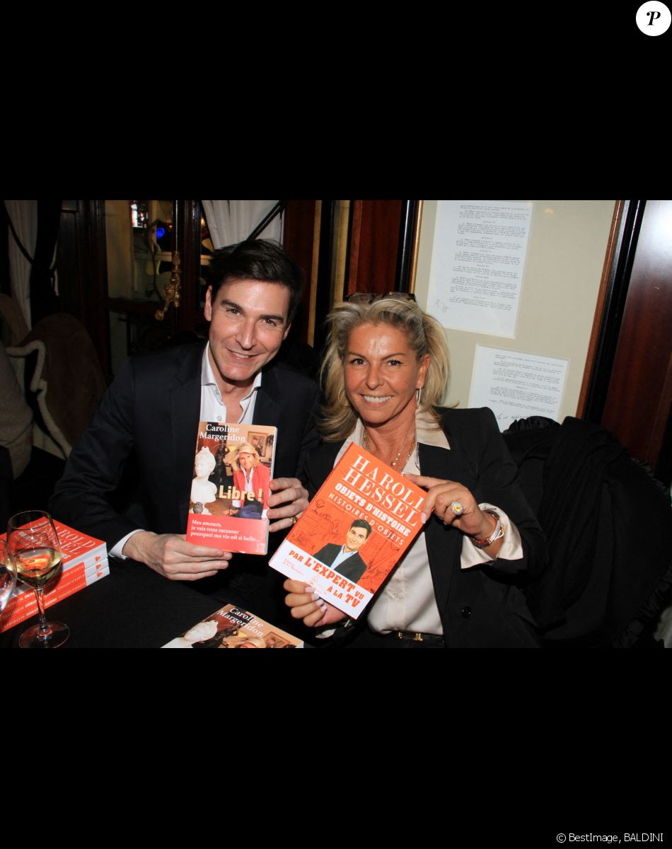 Harold Hessel, Caroline Margeridon - People à la soirée "Signature des écrivains" au Fouquet's à Paris. Le 24 novembre 2021 © Baldini / Bestimage