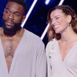 Tayc et Fauve Hautot lors de la demi-finale de "Danse avec les stars" - TF1