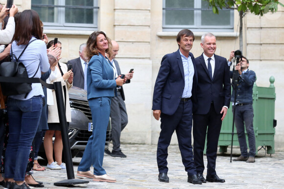 Passation de pouvoir entre le ministre de la Transition Ecologique et Solidaire, Nicolas Hulot et son successeur François de Rugy, au ministère de l'Ecologie, hôtel de Roquelaure, à Paris, le 4 septembre 2018.