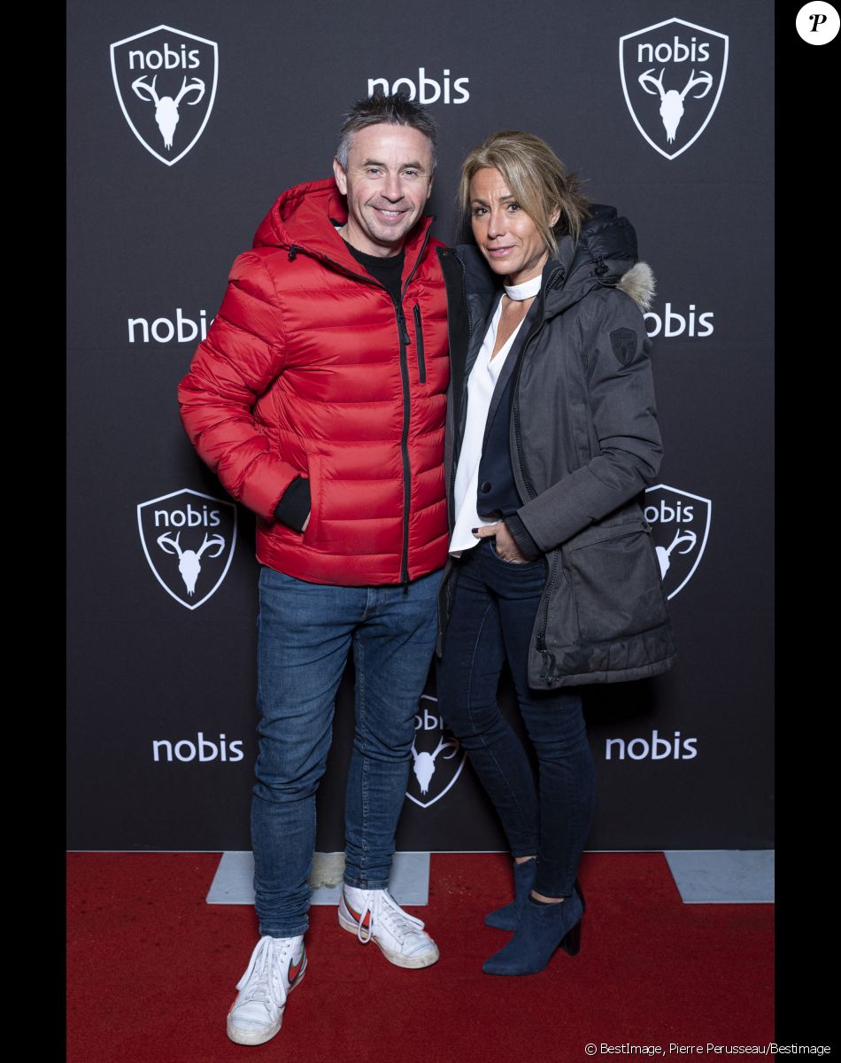 Exclusif - Olivier Tallaron et sa femme Florence - Nobis fête ses 15 ans en inaugurant sa nouvelle boutique dans le 2ème arrondissement de Paris, France, le 25 novembre 2021. © Pierre Perusseau/Bestimage$