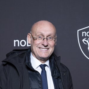 Exclusif - Bernard Laporte (président de la Fédération française de rugby) - Nobis fête ses 15 ans en inaugurant sa nouvelle boutique dans le 2ème arrondissement de Paris, France, le 25 novembre 2021. © Pierre Perusseau/Bestimage$ 