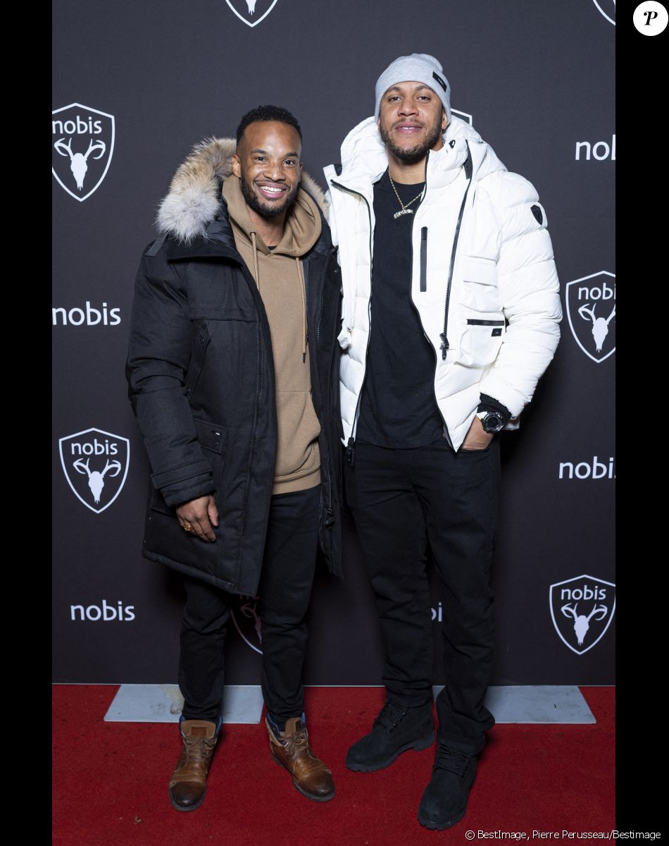 Exclusif - Yannick et Ciryl Gane (Champion du Monde de MMA poids lourd) - Nobis fête ses 15 ans en inaugurant sa nouvelle boutique dans le 2ème arrondissement de Paris, France, le 25 novembre 2021. © Pierre Perusseau/Bestimage$