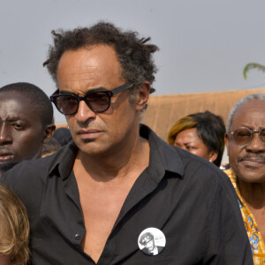 Exclusif - Joalukas Noah et Yannick Noah- Messe en la paroisse Sainte-Marie Médiatrice d'Etoudi pour les obsèques de Zacharie Noah à Yaoundé au Cameroun le 17 janvier 2017.