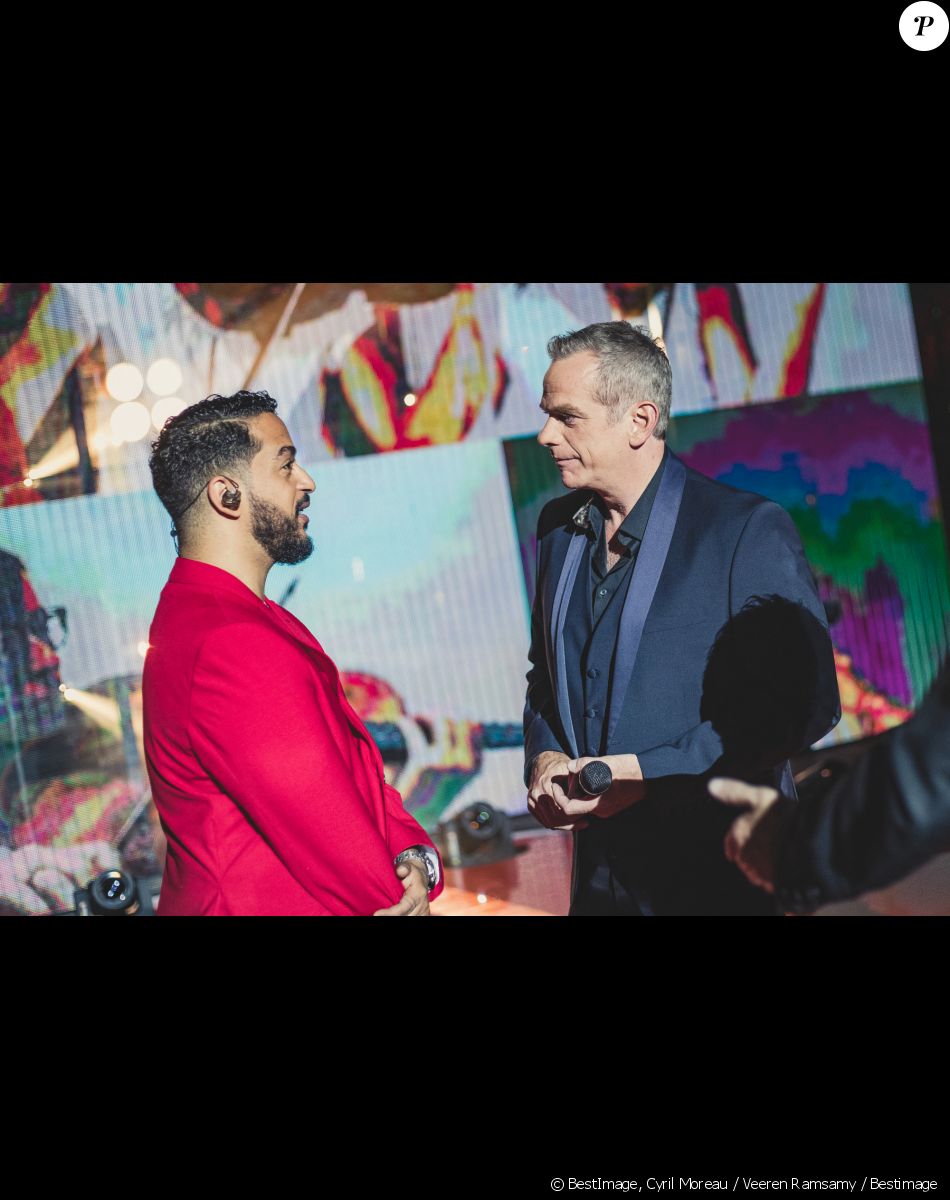 Exclusif - Slimane et Garou - Enregistrement de l'émission "Tous ensemble pour la musique" à l'AccorHotels Arena à Paris le 18 juin 2020. © Cyril Moreau / Veeren Ramsamy / Bestimage