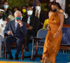 Le prince Charles, prince de Galles assiste à la cérémonie d'investiture de la première femme présidente de la Barbade en présence de Rihanna.