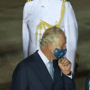 Le prince Charles et Sandra Mason - Le prince Charles, prince de Galles, arrive à Bridgetown pour les célébrations de la nouvelle République de La Barbade, toutefois indépendante depuis 1966. Sur place, le prince Charles a été accueilli par Sandra Mason, qui sera intronisée présidente, après son élection au suffrage universel indirect, en remplacement de la reine Elisabeth II. Le 29 novembre 2021.