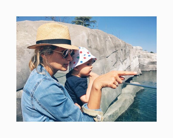 Caroline Anglade et son fils aîné Sacha sur Instagram, en 2017.