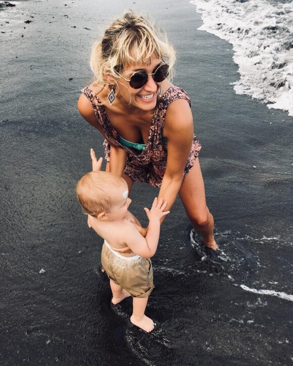 Caroline Anglade et son fils aîné Sacha sur Instagram, en 2018.