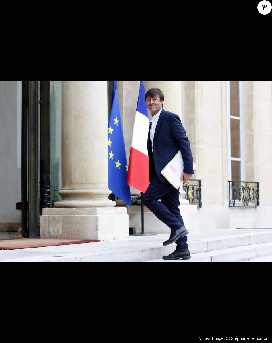 Nicolas Hulot à l'Elysée, lorsqu'il était le ministre de la Transition écologique et solidaire