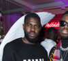 Exclusif - Samuel Umtiti et Dadju lors de l'ouverture du tout nouveau showroom parisien PrettyLittleThing parrainée par Sananas, rue Saint-Florentin dans le 8ème arrondissement de Paris, France, le 3 mars 2020, en marge de la semaine de la mode de Paris. © Pierre Perusseau/Bestimage