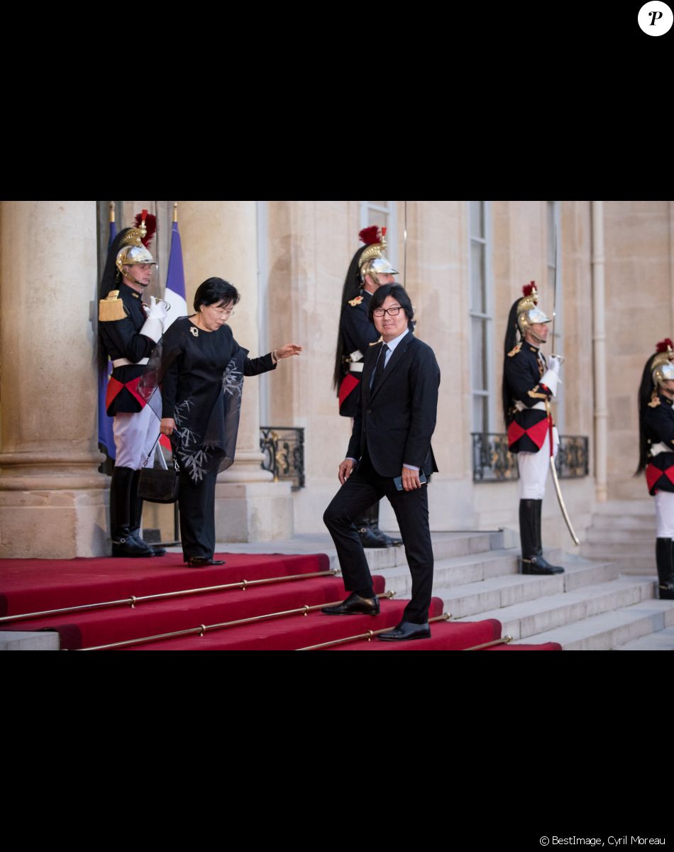 Jean-Vincent Placé - Le président de la République française et sa femme la Première dame reçoivent le président de la République de Corée du Sud et sa femme pour un diner d'Etat au palais de l'Elysée à Paris, France, le 15 octobre 2018. © Cyril Moreau/Bestimage