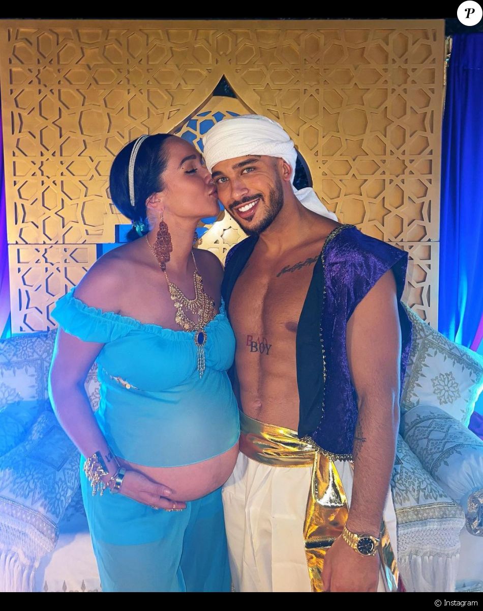 Jazz et Laurent Correia déguisés en Jasmine et Aladdin