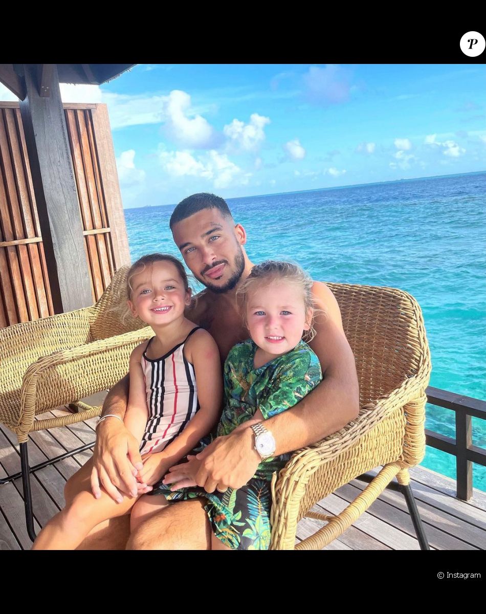 Laurent avec ses enfants Chelsea et Cayden