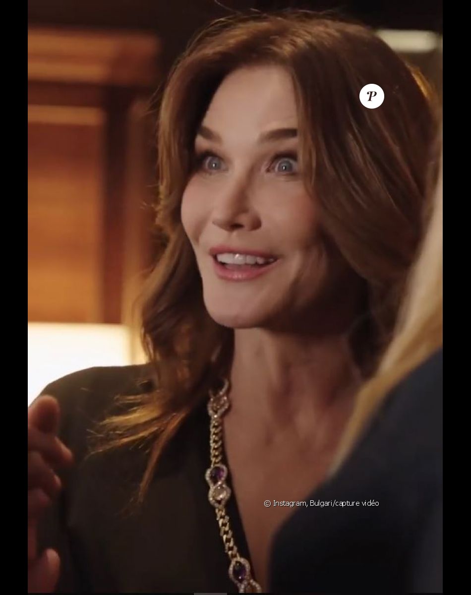 Carla Bruni - Soirée d'ouverture du Bulgari Hotel à Paris. La marque a dévoilé une vidéo de l'évènement sur Instagram.